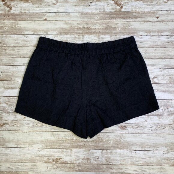 J Crew Black Jacquard Floral Print Pull On Shorts - Picture 10 of 10